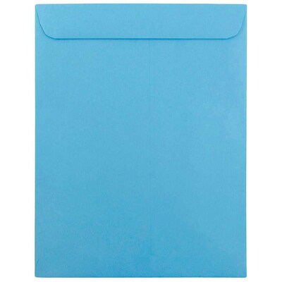 JAM Paper 10 x 13 Open End Catalog Colored Envelopes, Blue Recycled, 50/Pack (87725i)