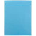 JAM Paper 10 x 13 Open End Catalog Colored Envelopes, Blue Recycled, 50/Pack (87725i)