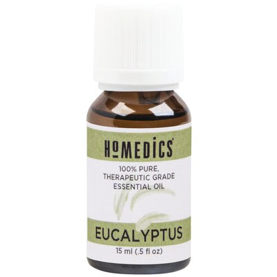 HoMedics Therapeutic-Grade Essential Oil, Eucalyptus, 0.5 oz. (ARMH-EO15EUC)
