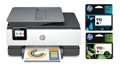 Hp Officejet Pro 8025e Wireless Color All In One Printer And Ink Bundle Quill Com
