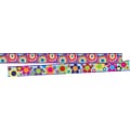 Barker Creek 35 x 3 Double-Sided Border, Tie-dye & Flower Power, 12/Pack (LL935)