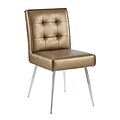 Ave Six Amity Tufted Dining Chair with Chrome Finish Metal Legs & Sizzle Copper Faux Leather Fabric (AMTD-S53)