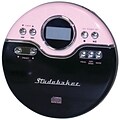 Studebaker Personal Jogging CD Player with FM PLL Radio, Pink/Black (SB3703PB)