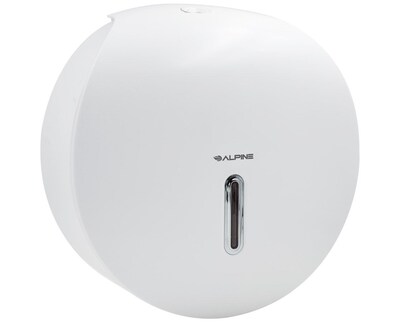 Alpine Industries White 9’’ Single-Roll Jumbo Bath Tissue Dispenser (ALP450-WHI)