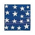 Amscan Painted Stars Patriotic Fourth of July Beverage Napkins, Blue/White, 100/Pack (703079)