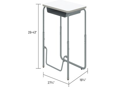 Safco AlphaBetter 28" Student Desk, Dry Erase (1224DE)