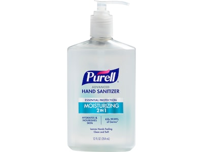 PURELL 2in1 Moisturizing Advanced Gel Hand Sanitizer, 12 oz (3698-12)