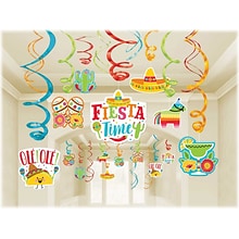 Amscan Fiesta Mega Value Pack Party Hanging Swirl Decoration Kit, Assorted Colors (670860)