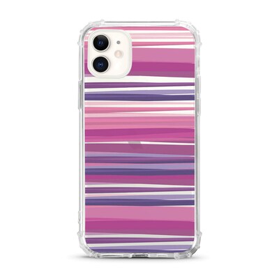 Centon OTM Essentials Stripes Purple Tough Edge Phone Case for iPhone 11 (OP-ACP-CLS-01)