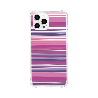 Centon OTM Essentials Stripes Purple Tough Edge Phone Case for iPhone 12 Pro Max (OP-AWP-CLS-01)