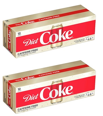 Coca-Cola Diet Coke Original Caffeine Free Soda, 12 Oz., 24/Carton (00049000029345)