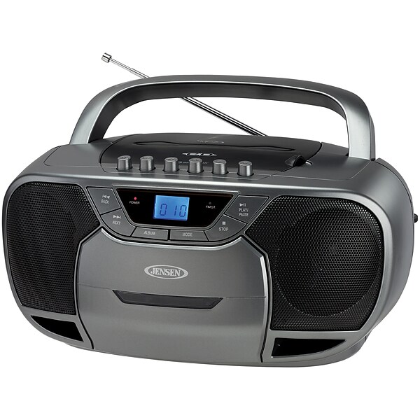 Jensen CD-590-GR Bluetooth MP3/CD/Radio Player, Graphite