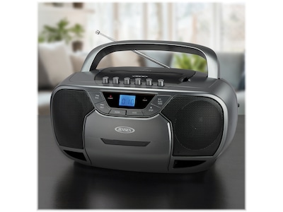 Jensen CD-590-GR Bluetooth MP3/CD/Radio Player, Graphite