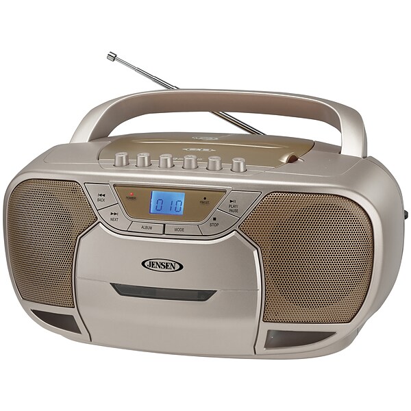 Jensen CD-590-C Bluetooth MP3/CD/Radio Player, Champagne