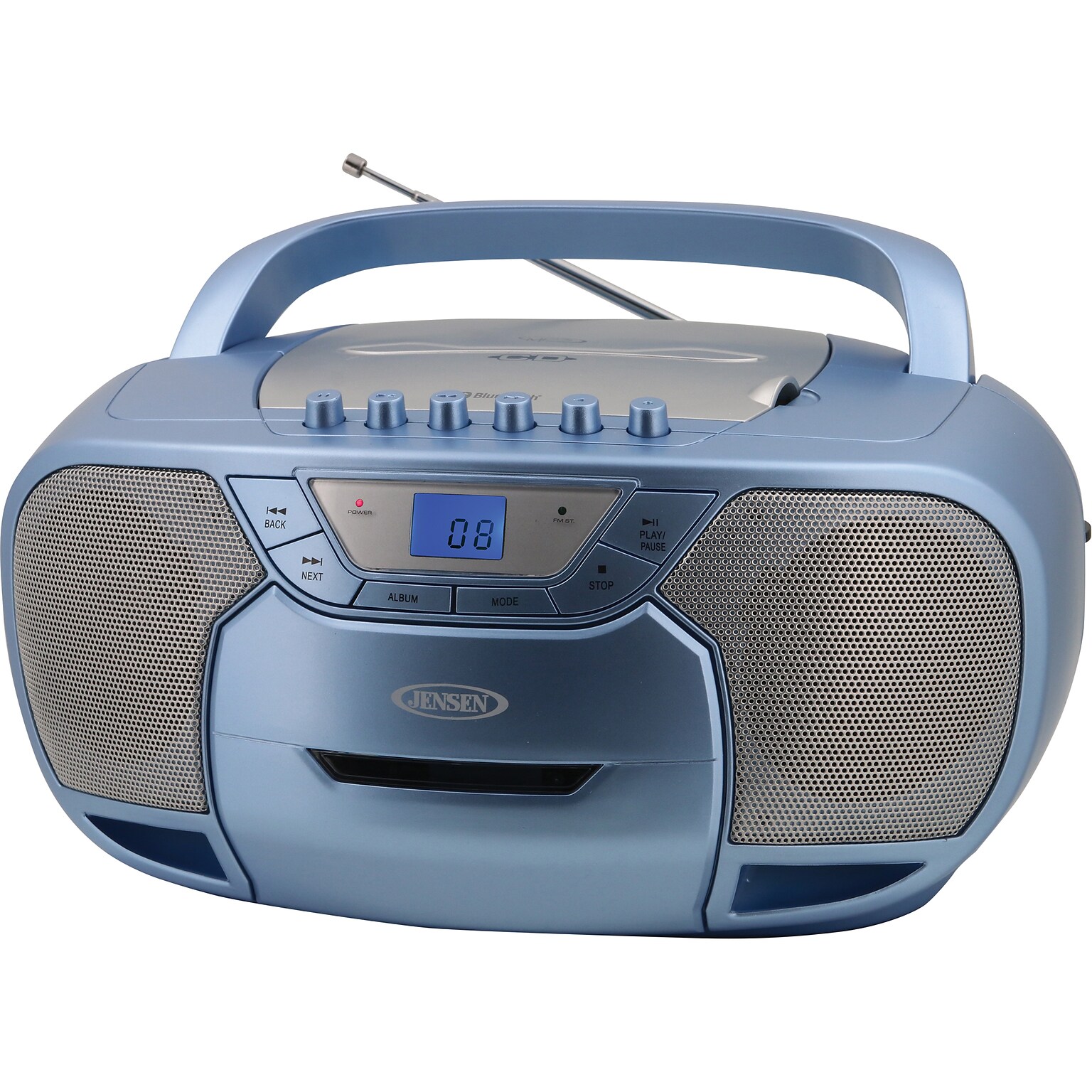 Jensen CD-590-BL Bluetooth MP3/CD/Radio Player, Blue