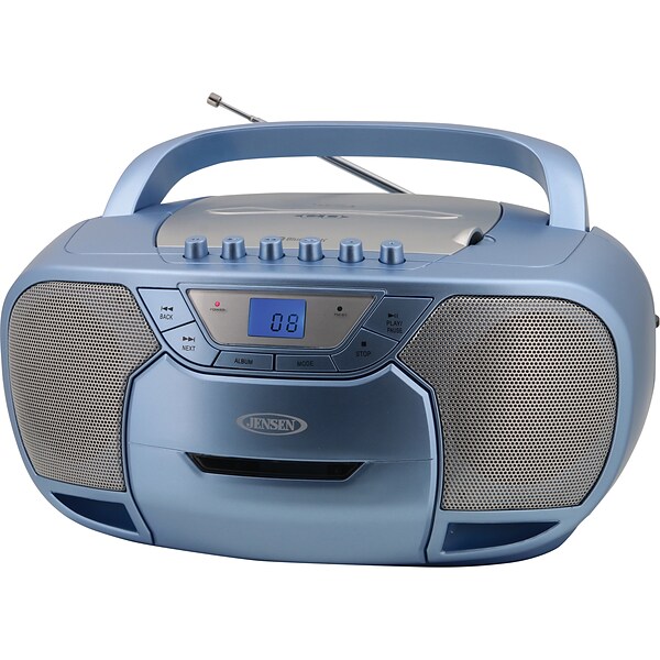 Jensen CD-590-BL Bluetooth MP3/CD/Radio Player, Blue