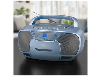 Jensen CD-590-BL Bluetooth MP3/CD/Radio Player, Blue