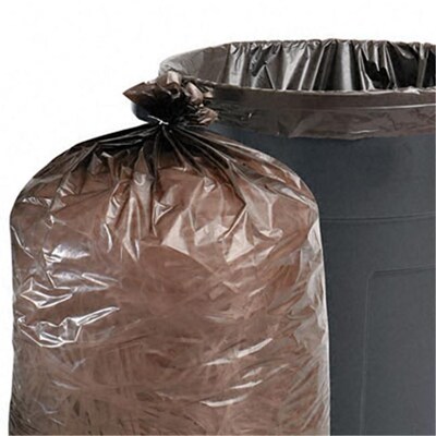 Stout 60 Gallon Industrial Trash Bag, 38 x 60, 1.5, Brown, 100 Bags/Box (STOT3860B15)