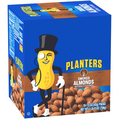 Planters® Smoked Almonds, 1.5 oz. Bags, 18/Box (07237)
