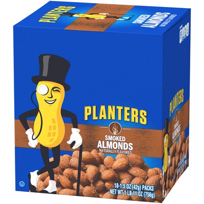 Planters® Smoked Almonds, 1.5 oz. Bags, 18/Box (07237)