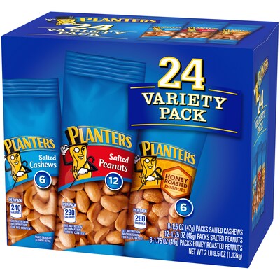 Planters Nuts, Variety, 24/Carton (220-00423)