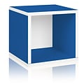Way Basics 12.8H x 13.4W Eco Modular Stackable Storage Cube Modern Cubby Organizer, Blue (BS285340320BE)