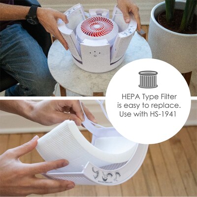 Crane HEPA Tabletop Air Purifier, 3-Speed, White (EE-7002AIR)