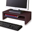Way Basics 16.7W 2-Shelf Simple Eco Modern Computer Monitor Stand Riser, Espresso (WB-STAND-2-EO)