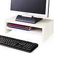 Way Basics 16.7W 2-Shelf Simple Eco Modern Computer Monitor Stand Riser, White (WB-STAND-2-WE)