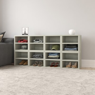 Way Basics Connect 12.6 x 13.4 Cube Storage with Shelf, Gray (C-SCUBE-GY)