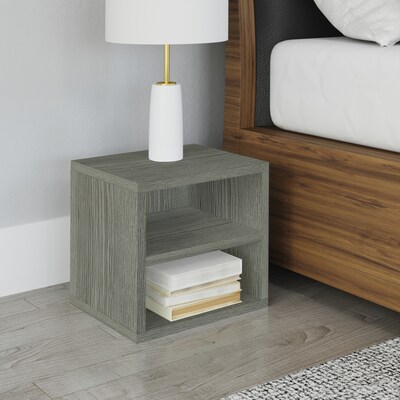 Way Basics Connect 12.6" x 13.4" Cube Storage with Shelf, Gray (C-SCUBE-GY)