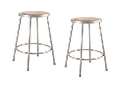 NPS 6200 Series 24 Heavy Duty Steel Stool, Gray -2 Pack (6224/2)