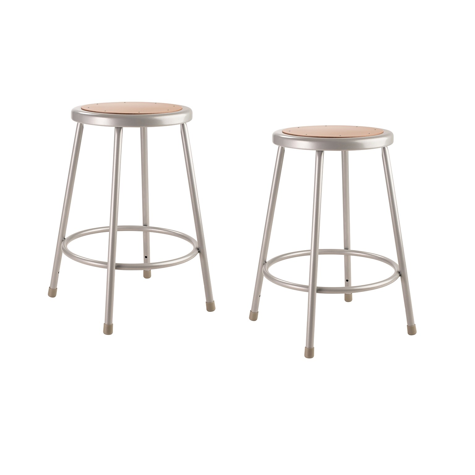 NPS 6200 Series 24 Heavy Duty Steel Stool, Gray -2 Pack (6224/2)