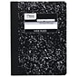 Mead 1-Subject Composition Notebooks, 9.75" x 7.5", Wide Ruled, 100 Sheets, Black (09910)