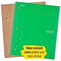 Five Star® Wirebound Notebook, 1-Subject Notebook, 8.5 x 11, College Ruled, 100 Sheets, Green (720