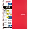 Five Star Wirebound Notebook, 1 Subject, College Ruled, 100 Count, Red (72053)