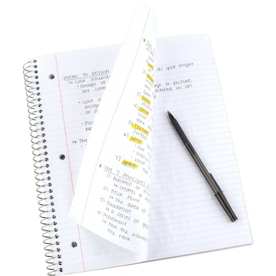 Five Star Wirebound Notebook, 1 Subject, College Ruled, 100 Count, Red (72053)