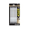 Pilot G-2 Design Collection Retractable Rollerball Pen, Fine Point, Black Ink, 5/Pack (GDCC5BLKF)