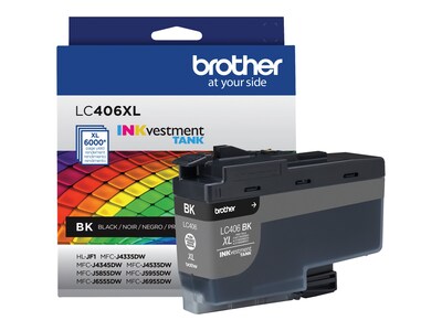 Brother LC406XL Black High Yield Ink Cartridge, Prints Up to 6,000 Pages (LC406XLBKS)