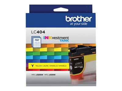 Brother LC404 Yellow Standard Yield Ink Cartridge, Prints Up to 750 Pages (LC404YS)