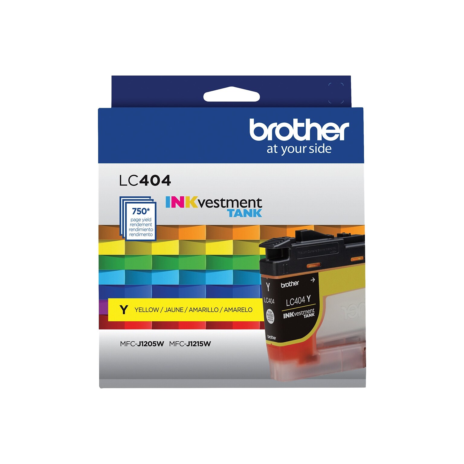 Brother LC404 Yellow Standard Yield Ink Cartridge, Prints Up to 750 Pages (LC404YS)