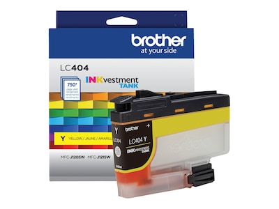 Brother LC404 Yellow Standard Yield Ink Cartridge, Prints Up to 750 Pages (LC404YS)