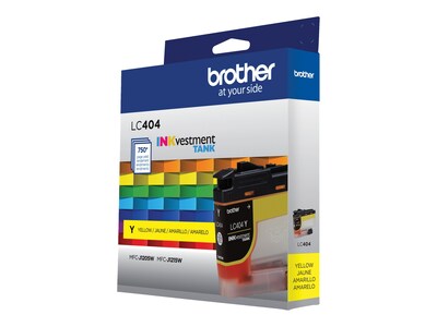 Brother LC404 Yellow Standard Yield Ink Cartridge, Prints Up to 750 Pages (LC404YS)