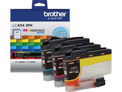 Brother LC4043PKS Cyan/Magenta/Yellow Standard Yield Ink Cartridges,   3/Pack