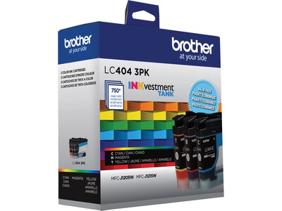 Brother LC4043PKS Cyan/Magenta/Yellow Standard Yield Ink Cartridges,   3/Pack