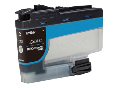 Brother INKvestment Tank LC404 Cyan Standard Yield Ink Cartridge, Prints Up to 750 Pages (LC404CS)