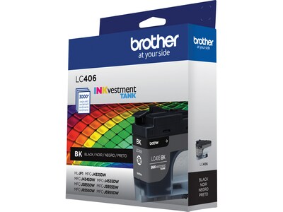 Brother LC406 Black Standard Yield Ink Cartridge (LC406BKS)
