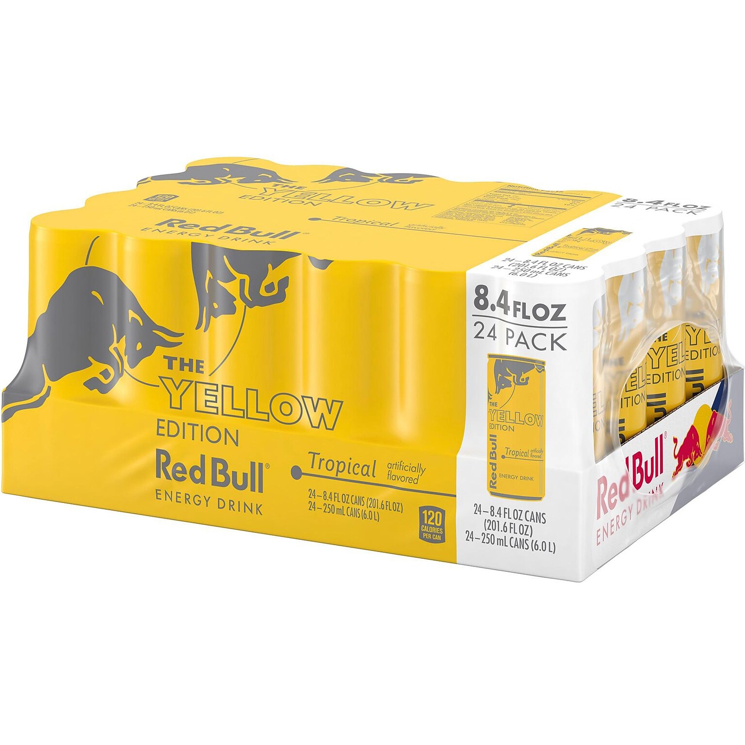 Red Bull The Yellow Edition Tropical Energy Drink, 8.4 Fl. Oz., 24 Cans/Carton (RB224483)