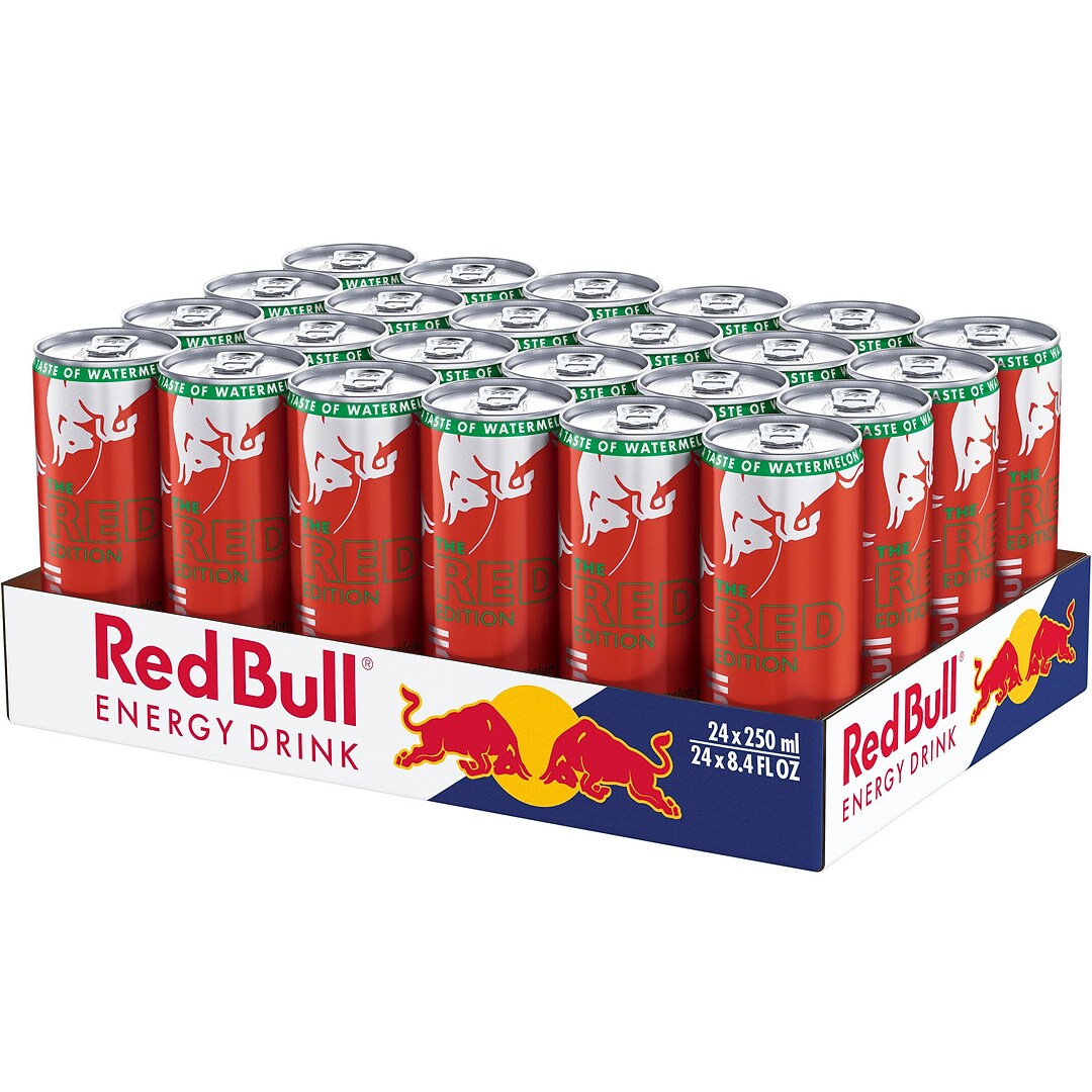 Red Bull The Red Edition Watermelon Energy Drink 8 4 Fl Oz 24 Cans Carton Rb Quill Com