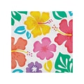 Amscan Summer Hibiscus Luau Luncheon Napkins, Multicolor, 100/Pack (712735)